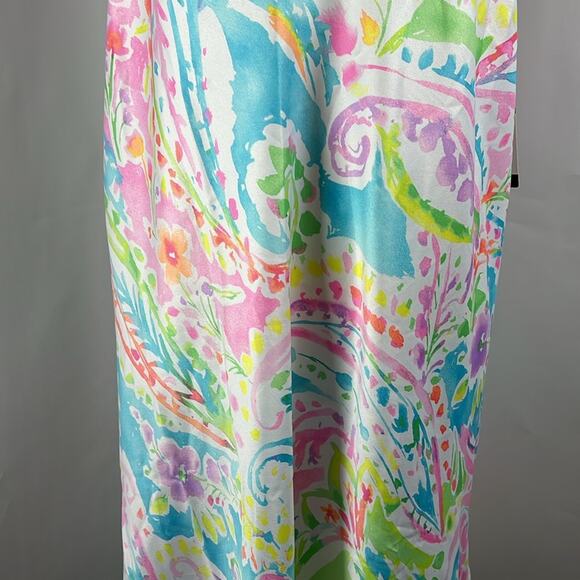 Lauren Ralph Lauren Double Strap V-Neck Chemise Pastel - Picture 5 of 5